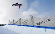 9 February 2022; David Habluetzel of Switerland during the Men's Snowboard Halfpipe Qualification event on day five of the Beijing 2022 Winter Olympic Games at Genting Snow Park in Zhangjiakou, China. Photo by Ramsey Cardy/Sportsfile