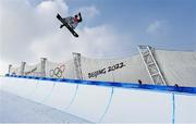 9 February 2022; Patrick Burgener of Switzerland during the Men's Snowboard Halfpipe Qualification event on day five of the Beijing 2022 Winter Olympic Games at Genting Snow Park in Zhangjiakou, China. Photo by Ramsey Cardy/Sportsfile
