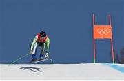 10 February 2022; Jack Gower of Ireland during the Men's Alpine Combined Downhill event on day six of the Beijing 2022 Winter Olympic Games at National Alpine Skiing Centre in Yanqing, China. Photo by Ramsey Cardy/Sportsfile