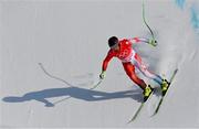 10 February 2022; Luca Aerni of Switzerland during the Men's Alpine Combined Downhill event on day six of the Beijing 2022 Winter Olympic Games at National Alpine Skiing Centre in Yanqing, China. Photo by Ramsey Cardy/Sportsfile