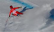 10 February 2022; Loic Meillard of Switzerland during the Men's Alpine Combined Downhill event on day six of the Beijing 2022 Winter Olympic Games at National Alpine Skiing Centre in Yanqing, China. Photo by Ramsey Cardy/Sportsfile