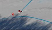 10 February 2022; James Crawford of Canada during the Men's Alpine Combined Downhill event on day six of the Beijing 2022 Winter Olympic Games at National Alpine Skiing Centre in Yanqing, China. Photo by Ramsey Cardy/Sportsfile