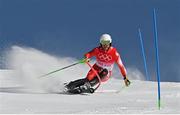 10 February 2022; Justin Murisier of Switzerland during the Men's Alpine Combined Slalom event on day six of the Beijing 2022 Winter Olympic Games at National Alpine Skiing Centre in Yanqing, China. Photo by Ramsey Cardy/Sportsfile