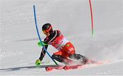 10 February 2022; Brodie Seger of Canada during the Men's Alpine Combined Slalom event on day six of the Beijing 2022 Winter Olympic Games at National Alpine Skiing Centre in Yanqing, China. Photo by Ramsey Cardy/Sportsfile