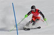 10 February 2022; James Crawford of Canada during the Men's Alpine Combined Slalom event on day six of the Beijing 2022 Winter Olympic Games at National Alpine Skiing Centre in Yanqing, China. Photo by Ramsey Cardy/Sportsfile