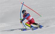 10 February 2022; Marco Pfiffner of Lichenstein during the Men's Alpine Combined Slalom event on day six of the Beijing 2022 Winter Olympic Games at National Alpine Skiing Centre in Yanqing, China. Photo by Ramsey Cardy/Sportsfile