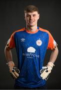 8 February 2022; Goalkeeper Colm Cox during a Shelbourne FC squad portrait session at AUL Complex in Clonsaugh, Dublin. Photo by Stephen McCarthy/Sportsfile