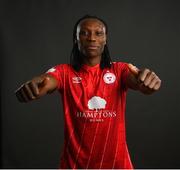 8 February 2022; Stanley Anaebonam during a Shelbourne FC squad portrait session at AUL Complex in Clonsaugh, Dublin. Photo by Stephen McCarthy/Sportsfile