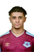 9 February 2022; Mohamed Boudiaf during a Drogheda United squad portrait session at United Park in Drogheda, Louth. Photo by Sam Barnes/Sportsfile