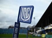 11 February 2022; A general view of a sideline flag before the United Rugby Championship match between Leinster and Edinburgh at the RDS Arena in Dublin. Photo by David Fitzgerald/Sportsfile