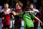 11 February 2022; Action from the Bank of Ireland Half-Time Minis match between Portarlington FC and Birr RFC at half-time of the United Rugby Championship match between Leinster and Edinburgh at the RDS Arena in Dublin. Photo by Sam Barnes/Sportsfile