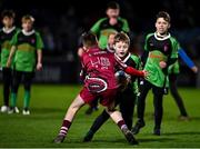 11 February 2022; Action from the Bank of Ireland Half-Time Minis match between Portarlington FC and Birr RFC at half-time of the United Rugby Championship match between Leinster and Edinburgh at the RDS Arena in Dublin. Photo by Sam Barnes/Sportsfile