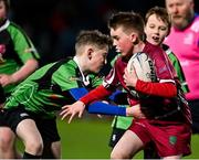 11 February 2022; Action from the Bank of Ireland Half-Time Minis match between Portarlington FC and Birr RFC at half-time of the United Rugby Championship match between Leinster and Edinburgh at the RDS Arena in Dublin. Photo by Sam Barnes/Sportsfile