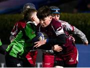 11 February 2022; Action from the Bank of Ireland Half-Time Minis match between Portarlington FC and Birr RFC at half-time of the United Rugby Championship match between Leinster and Edinburgh at the RDS Arena in Dublin. Photo by Sam Barnes/Sportsfile