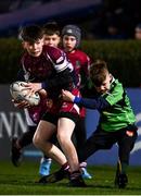 11 February 2022; Action from the Bank of Ireland Half-Time Minis match between Portarlington FC and Birr RFC at half-time of the United Rugby Championship match between Leinster and Edinburgh at the RDS Arena in Dublin. Photo by Sam Barnes/Sportsfile