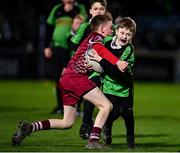 11 February 2022; Action from the Bank of Ireland Half-Time Minis match between Portarlington FC and Birr RFC at half-time of the United Rugby Championship match between Leinster and Edinburgh at the RDS Arena in Dublin. Photo by Sam Barnes/Sportsfile