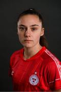 10 February 2022; Jessica Ziu during a Shelbourne squad portrait session at Tolka Park in Dublin. Photo by Stephen McCarthy/Sportsfile