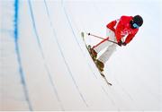 17 February 2022; Haizhuo Wang of China during the Mens Freeski Halfpipe Qualification event on day 13 of the Beijing 2022 Winter Olympic Games at Genting Snow Park in Zhangjiakou, China. Photo by Ramsey Cardy/Sportsfile