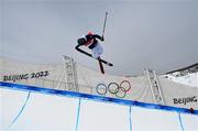 17 February 2022; Birk Irving of USA during the Mens Freeski Halfpipe Qualification event on day 13 of the Beijing 2022 Winter Olympic Games at Genting Snow Park in Zhangjiakou, China. Photo by Ramsey Cardy/Sportsfile