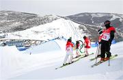 17 February 2022; Brendan Newby of Ireland before the Mens Freeski Halfpipe Qualification event on day 13 of the Beijing 2022 Winter Olympic Games at Genting Snow Park in Zhangjiakou, China. Photo by Ramsey Cardy/Sportsfile