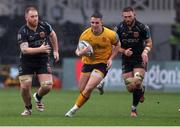 20 February 2022; James Hume of Ulster makes a break during the United Rugby Championship match between Dragons and Ulster at Rodney Parade in Newport, Wales. Photo by Chris Fairweather/Sportsfile