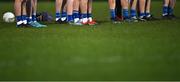 19 February 2022; A general view of the boots of Monaghan players as they stand for Amhrán na bhFiann before the Allianz Football League Division 1 match between Armagh and Monaghan at Athletic Grounds in Armagh. Photo by Piaras Ó Mídheach/Sportsfile