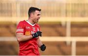 20 February 2022; Darren McCurry of Tyrone after scoring their side's second goal during the Allianz Football League Division 1 match between Tyrone and Kildare at O'Neill's Healy Park in Omagh, Tyrone. Photo by Seb Daly/Sportsfile