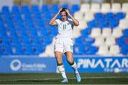22 February 2022; Katie McCabe of Republic of Ireland during the Pinatar Cup Third Place Play-off match between Wales and Republic of Ireland at La Manga in Murcia, Spain. Photo by Silvestre Szpylma/Sportsfile