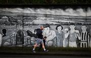 25 February 2022; A mural featuring the late Derry City captain Ryan McBride, right, near the The Ryan McBride Brandywell Stadium, before the SSE Airtricity League Premier Division match between Derry City and Shamrock Rovers at The Ryan McBride Brandywell Stadium in Derry. Photo by Stephen McCarthy/Sportsfile