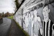 25 February 2022; A mural featuring the late Derry City captain Ryan McBride, near the The Ryan McBride Brandywell Stadium, before the SSE Airtricity League Premier Division match between Derry City and Shamrock Rovers at The Ryan McBride Brandywell Stadium in Derry. Photo by Stephen McCarthy/Sportsfile
