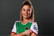 24 February 2022; Kelly Leahy poses for a portrait during a Cork City Women squad portrait session at Bishopstown Stadium in Cork. Photo by Eóin Noonan/Sportsfile