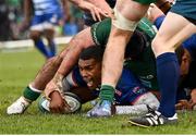 26 February 2022; Damian Willemse of DHL Stormers celebrates after scoring his side's second try during the United Rugby Championship match between Connacht and DHL Stormers at The Sportsground in Galway. Photo by Harry Murphy/Sportsfile