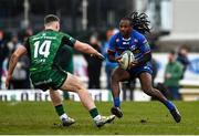26 February 2022; Seabelo Senatla of DHL Stormers in action against Peter Sullivan of Connacht during the United Rugby Championship match between Connacht and DHL Stormers at The Sportsground in Galway. Photo by Harry Murphy/Sportsfile
