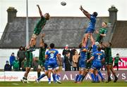 26 February 2022; Marvin Orie of DHL Stormers wins possession in a lineout ahead of Niall Murray of Connacht during the United Rugby Championship match between Connacht and DHL Stormers at The Sportsground in Galway. Photo by Diarmuid Greene/Sportsfile