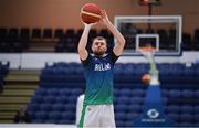 27 February 2022; Sean Flood of Ireland warms up before the FIBA EuroBasket 2025 Pre-Qualifiers First Round Group A match between Ireland and Cyprus at the National Basketball Arena in Tallaght, Dublin. Photo by Brendan Moran/Sportsfile