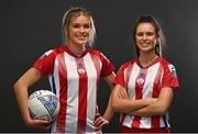 1 March 2022; Sisters Jesse Mendez, left, and Alix Mendez, during a Treaty United squad portraits session at University of Limerick in Limerick. Photo by Sam Barnes/Sportsfile
