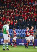 7 March 2022; Wesley College supporters during the Bank of Ireland Leinster Rugby Schools Senior Cup 2nd Round match between Gonzaga College and Wesley College at Energia Park in Dublin. Photo by Eóin Noonan/Sportsfile