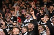 15 March 2022; Presentation Brothers College supporters before the Munster Rugby Schools Senior Cup Final match between Crescent College Comprehensive, Limerick, and Presentation Brothers College, Cork, at Thomond Park in Limerick. Photo by Harry Murphy/Sportsfile