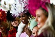 16 March 2022; Racegoers on Ladies day prior to racing on day two of the Cheltenham Racing Festival at Prestbury Park in Cheltenham, England. Photo by David Fitzgerald/Sportsfile