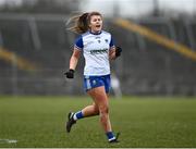 20 March 2022; Jayne Drury of Monaghan celebrates after kicking a point during the Lidl Ladies Football National League Division 2 Semi-Final match between Kerry and Monaghan at Tuam Stadium in Tuam, Galway. Photo by David Fitzgerald/Sportsfile