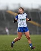 20 March 2022; Jayne Drury of Monaghan celebrates after kicking a point during the Lidl Ladies Football National League Division 2 Semi-Final match between Kerry and Monaghan at Tuam Stadium in Tuam, Galway. Photo by David Fitzgerald/Sportsfile