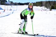21 March 2022; Charlotte Turner of Team Ireland poses for a portrait after an Alpine Skiing practice session on day two of the 2022 European Youth Winter Olympic Festival in Vuokatti, Finland. Photo by Eóin Noonan/Sportsfile