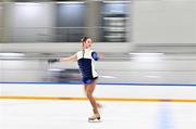 21 March 2022; Elizabeth Golding of Team Ireland during a Figure Skating practice session on day two of the 2022 European Youth Winter Olympic Festival in Vuokatti, Finland. Photo by Eóin Noonan/Sportsfile