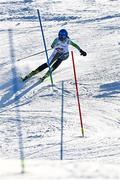 22 March 2022; Kailey Murphy of Team Ireland competing in the Alpine Skiing Slalom event during day three of the 2022 European Youth Winter Olympic Festival in Vuokatti, Finland. Photo by Eóin Noonan/Sportsfile