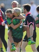 26 March 2022; Mercy Mounthawk players celebrate after winning the Lidl All Ireland Post Primary School Junior ‘C’ Championship Final match between Mercy Mounthawk, Kerry and Maynooth Education Campus, Kildare at Duggan Park in Ballinasloe, Galway. Photo by Ray Ryan/Sportsfile