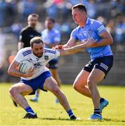 27 March 2022; Conor Boyle of Monaghan in action against Ciarán Kilkenny of Dublin during the Allianz Football League Division 1 match between Monaghan and Dublin at St Tiernach's Park in Clones, Monaghan. Photo by Ray McManus/Sportsfile