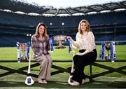 28 March 2022; President of the Camogie Association Hilda Breslin, right, and Rowena McCappin, Head of External Relations and Engagement, Glen Dimplex in attendance at Croke Park in Dublin as Glen Dimplex announced a new five year sponsorship of the Camogie championships and association. The Draws for the 2022 Senior, Intermediate and Premier Junior competitions were also announced. Photo by David Fitzgerald/Sportsfile
