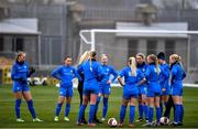 29 March 2022; Iceland players before the UEFA Women's U17's Round 2 Qualifier match between Republic of Ireland and Iceland at Tallaght Stadium in Dublin. Photo by Ben McShane/Sportsfile