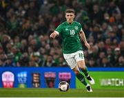 29 March 2022; Dara O'Shea of Republic of Ireland during the international friendly match between Republic of Ireland and Lithuania at the Aviva Stadium in Dublin. Photo by Sam Barnes/Sportsfile