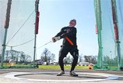 3 April 2022; Simon Galligan of Clonliffe Harriers AC, Dublin, competing in the Senior men's hammer during the AAI National Spring Throws Championships at Templemore Athletics Club in Tipperary. Photo by Sam Barnes/Sportsfile